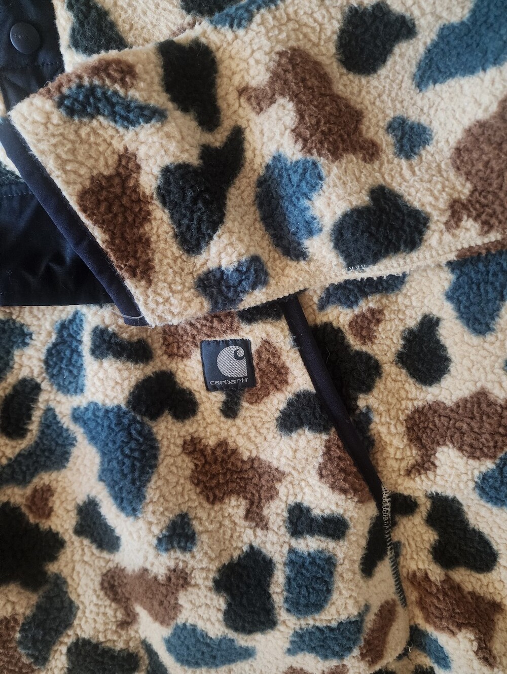 New Carhartt Retro Camo Snap Sherpa Shirt Pullover M Med Mens - Picture 3 of 3